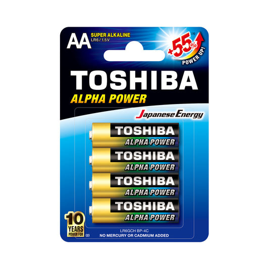 Toshiba Alpha Power Alkaline Aa - 4 Pack — Toshiba | Guards on Duty Shop