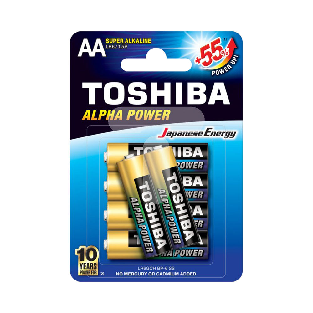 Toshiba Alpha Power Alkaline Aa - 6 Pack — Toshiba | Guards on Duty Shop
