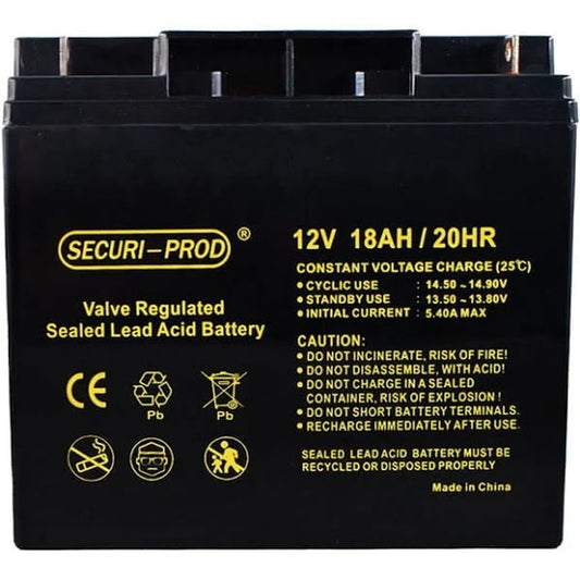 SP Batt 12V 18Ah SLA - Securi-Prod | Guards on Duty Shop South Africa