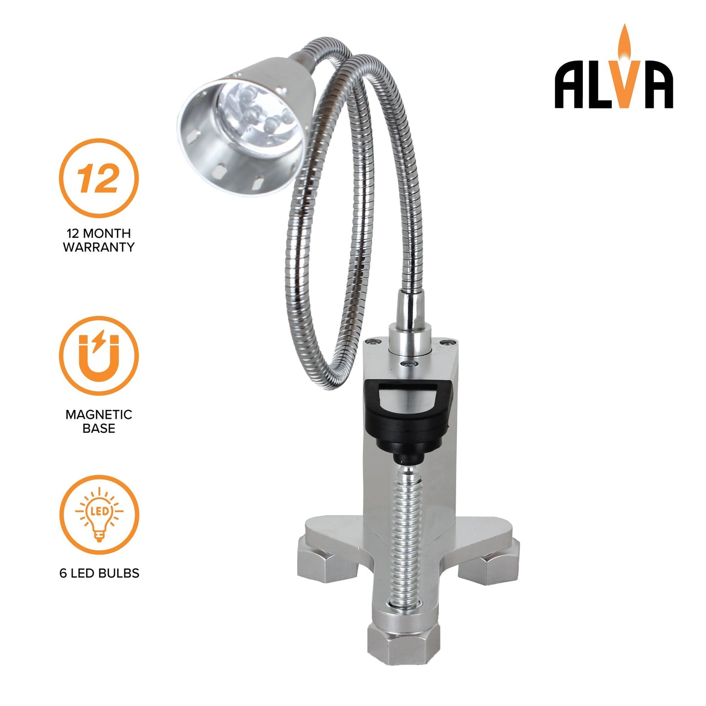 Alva 6 LED Flexible Aluminium Grill Light - Alva 6 LED Flexible Aluminium Grill Light