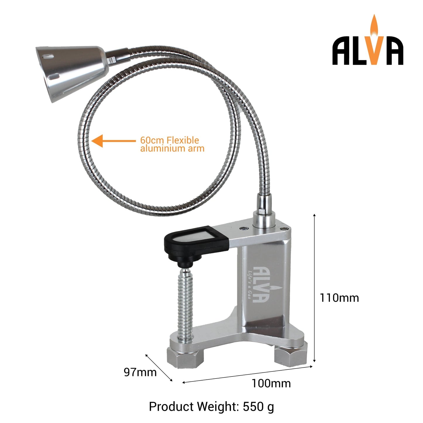 Alva 6 LED Flexible Aluminium Grill Light - Alva 6 LED Flexible Aluminium Grill Light