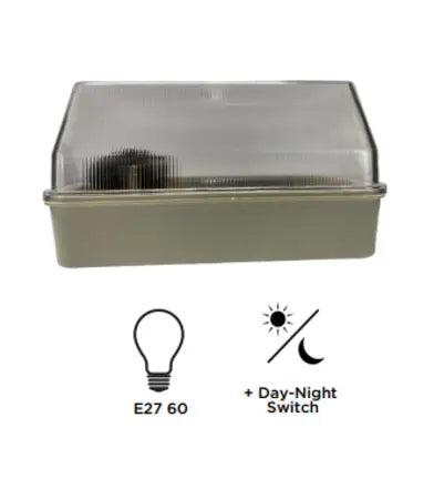 Bulkhead High Visor With Day Night E27 (4 Pack)