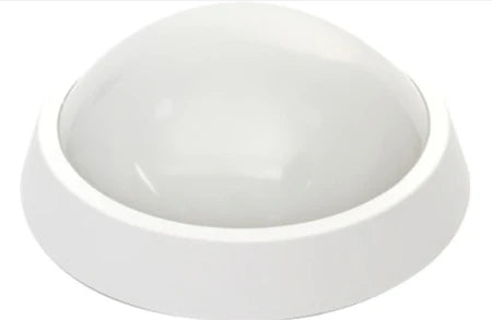 12W LED Plastic White Round Bulkhead Cw 220MM IP54