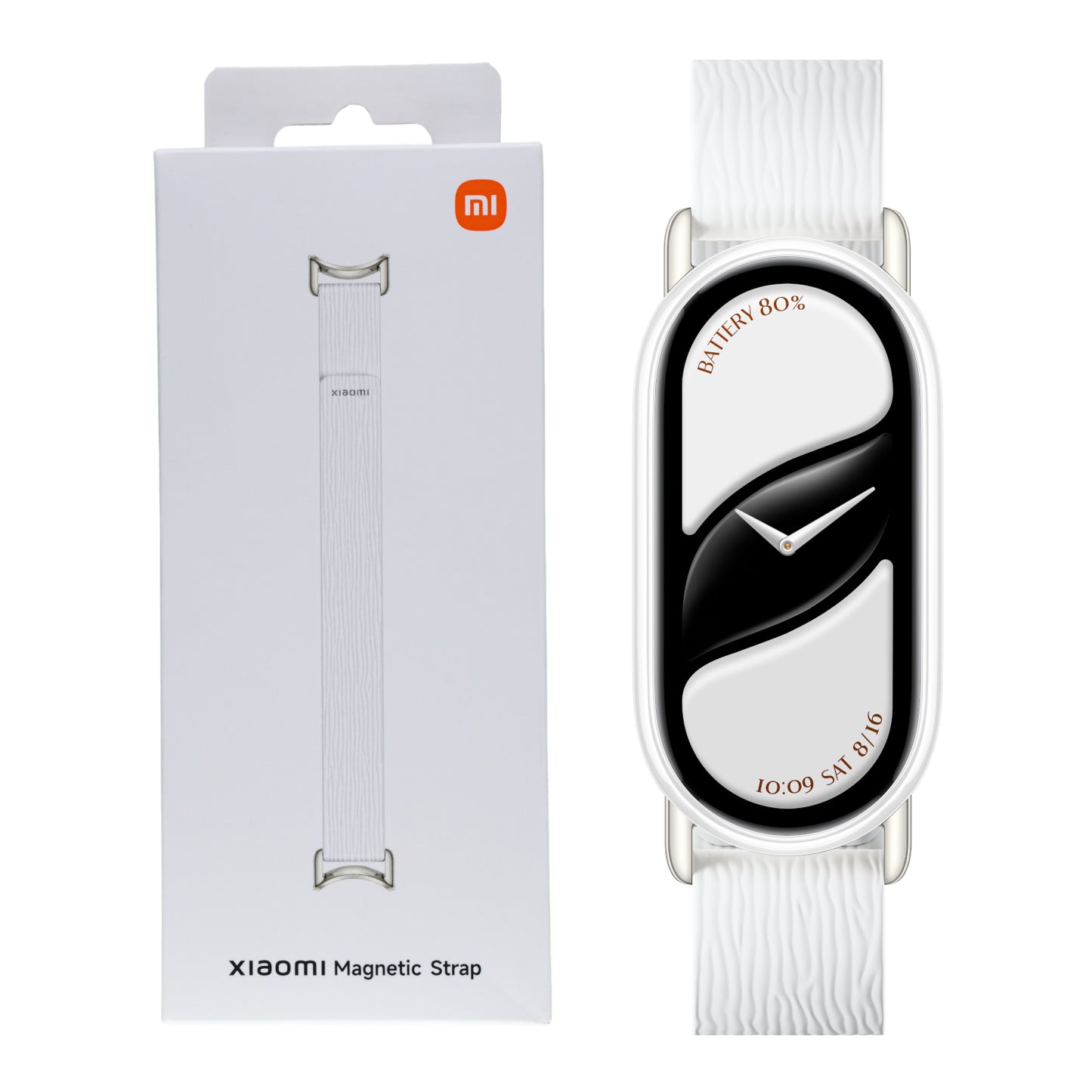 Xiaomi Smart Band 10 Magnetic Kona Leather Strap - Glacier White - Guards On Duty Shop & Security Guards