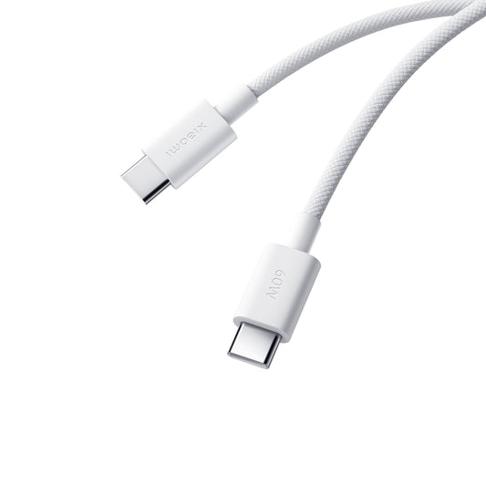 Xiaomi 3A Braided USB Type-C to USB Type-C Cable 1M - White - Guards On Duty Shop & Security Guards