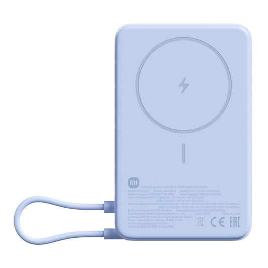 Xiaomi Magnetic Power Bank 10000mAh with Built-in Stand - Blue - Guards On Duty Shop & Security Guards