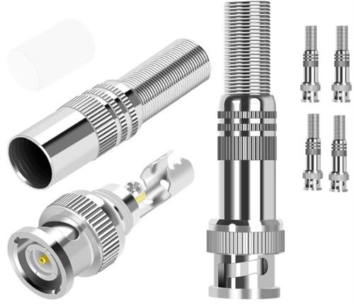Securnix Rg59 4 Pack Screw Spring Bnc Connectors