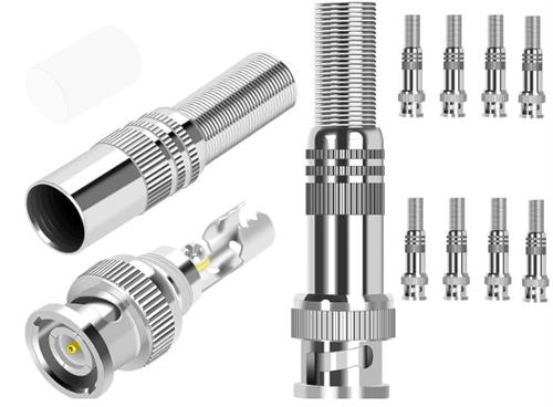 Securnix Rg59 8 Pack Screw Spring Bnc Connectors