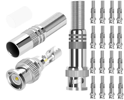 Securnix Rg59 16 Pack Screw Spring Bnc Connectors