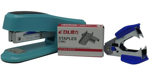 Dloffice Basic Mini Half Strip Stapler Set Blue