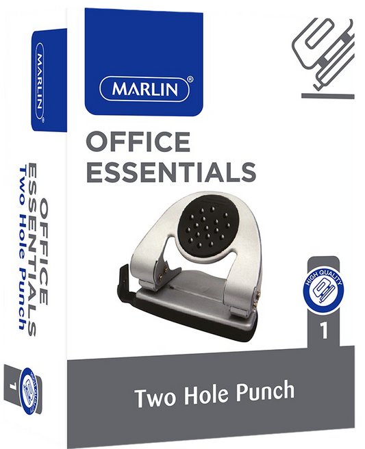 Marlin Office Essentials Two Hole Paper Punch Blue