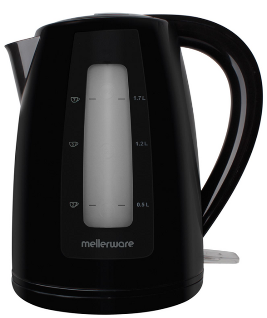 Mellerware Breede 360° Cordless Black 2L Plastic Kettle