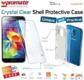 Promate Crystal-S5 ,Crystal Clear Shell