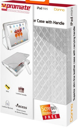 Promate White Donna Slim Line Leather Case