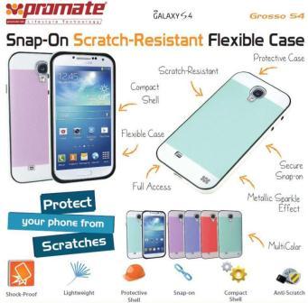 Promate Red  Grosso S4 Scratch Resistant Flexible Case