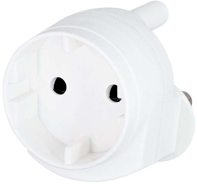 Noble 2 Pin Round Schuko Single Adaptor