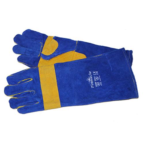 Pinnacle Blue Lined Yellow Palm Welding Glove, Kevlar Stitch, Elbow Length 8" (13-100101)