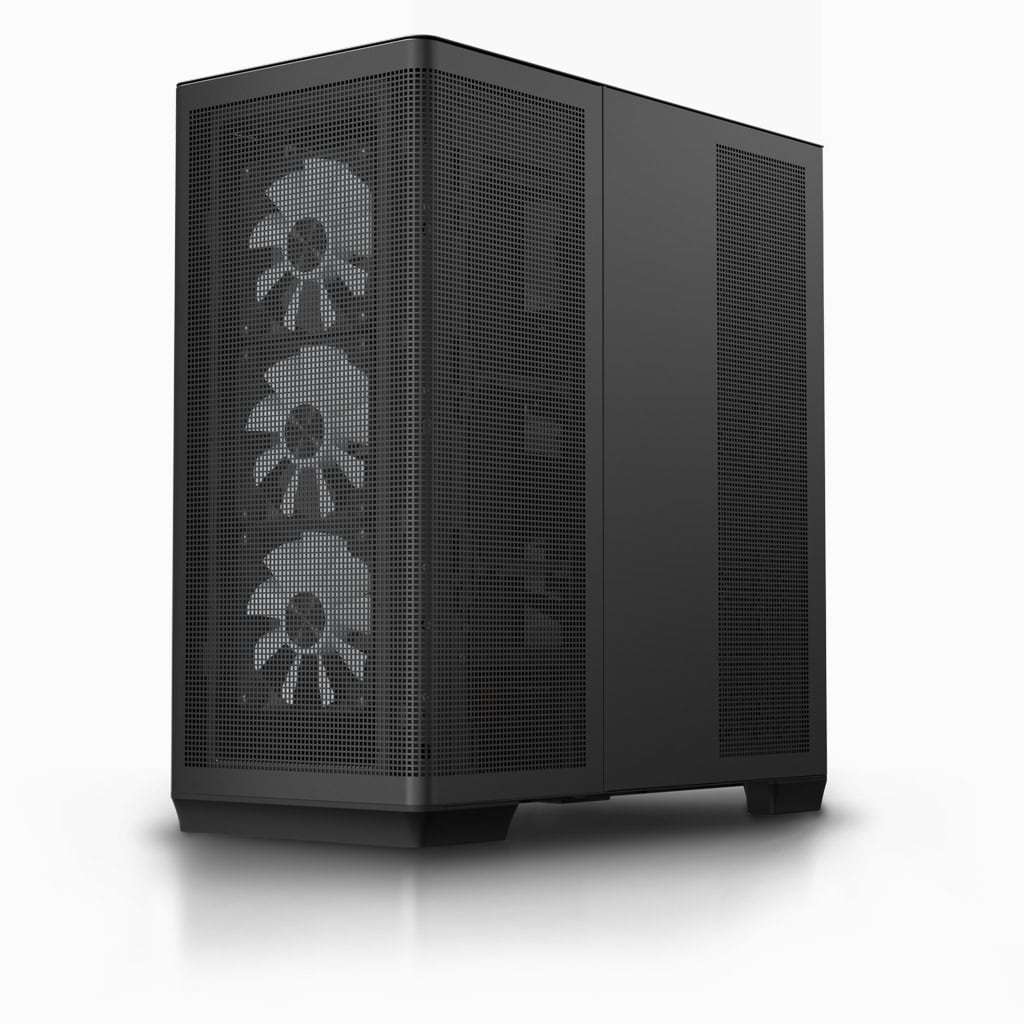 APNX C1-R premium Black mid-tower ATX case - 4x PWM ARGB Fan Included - 3x2.5'' or 3x 3.5'' - 360mm radiator - BTF Compatible.