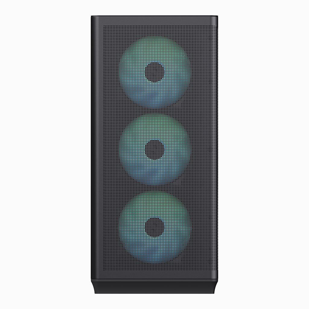 APNX C1-R premium Black mid-tower ATX case - 4x PWM ARGB Fan Included - 3x2.5'' or 3x 3.5'' - 360mm radiator - BTF Compatible.