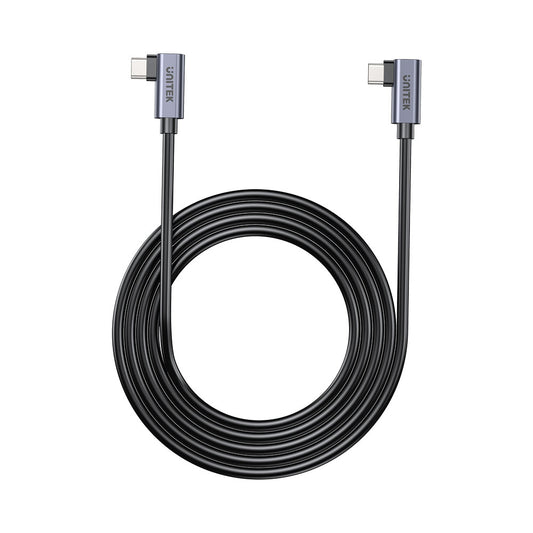 Unitek 1m 100w Usb-c Dual 90-deg Blk(c14147a-1m) — Unitek | Guards on Duty Shop