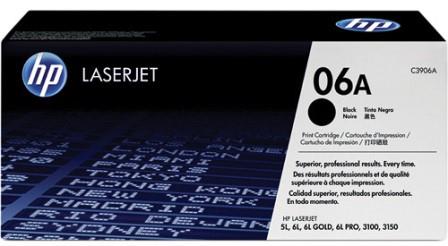 Hp 06A C3906A Black Laserjet Black Toner Cartridge