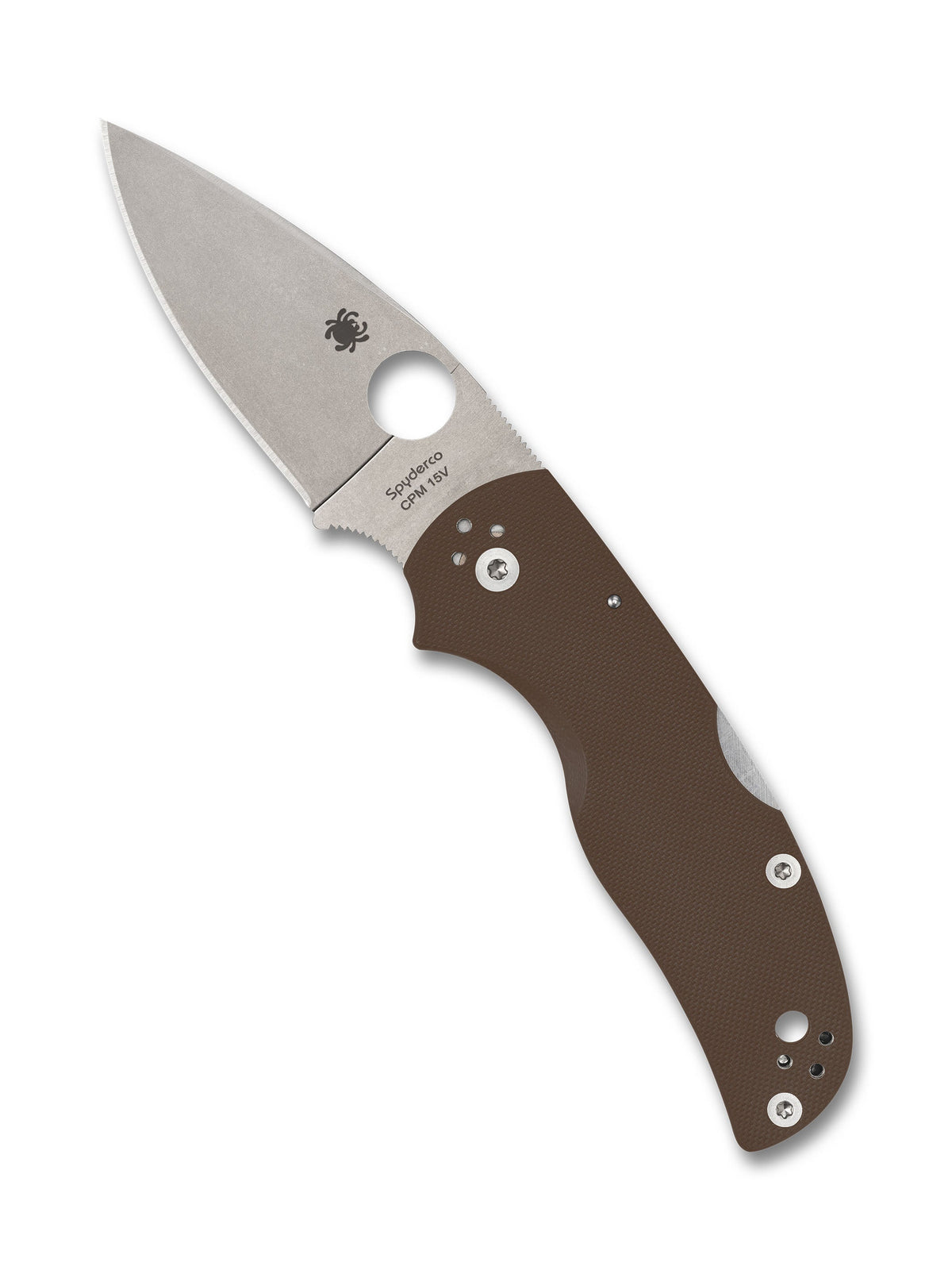 Spyderco SP Native 5 Brown G-10 CPM 15V PlainEdge (C41GPBN15V5)