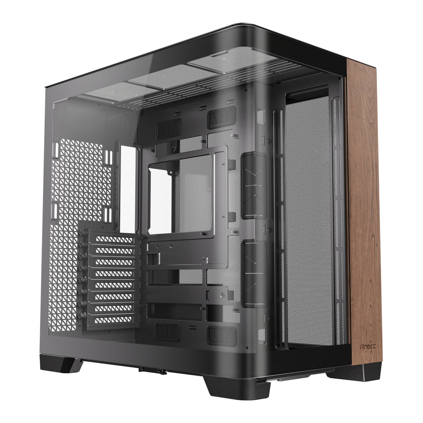 Antec C8 Curved Wood E-ATX | ATX | Micro-ATX | ITX Dual Chamber Gaming Chassis - Black - Guards On Duty Shop & Security Guards