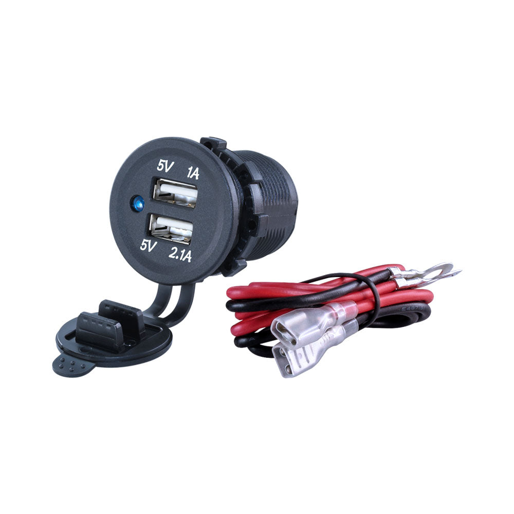 12v/24v Dual Ports Usb Charger 2.1 Amp + 1 Amp — Lucktech | Guards on Duty Shop