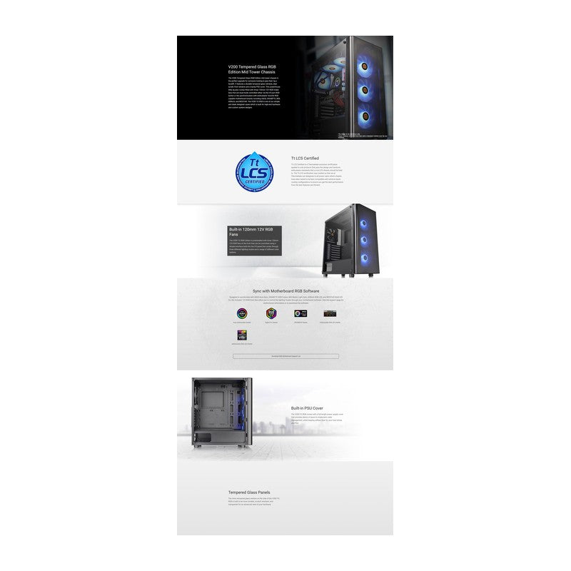 Thermaltake CA-1P8-00M1WN-00 - TT CASE, LEVEL 20 RS ARGB
