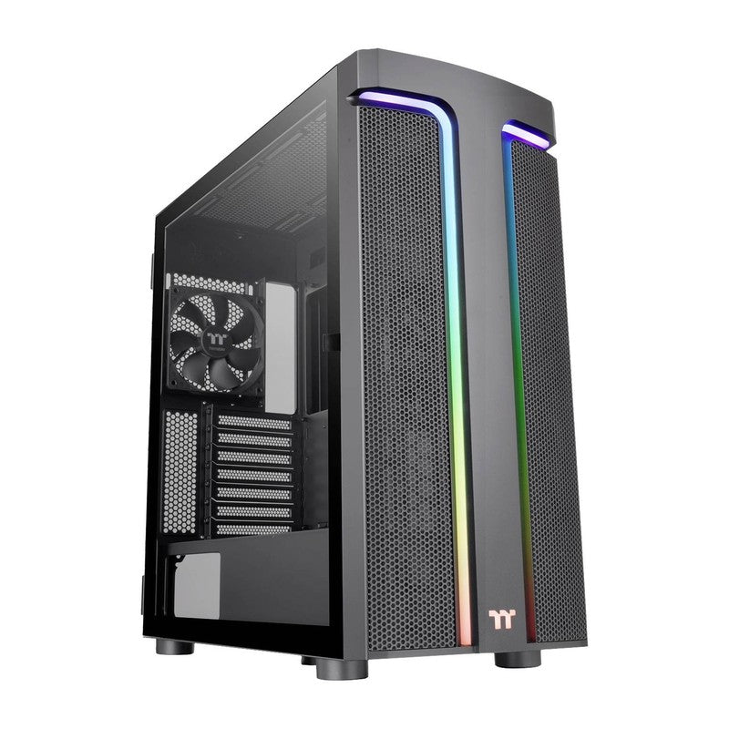 Thermaltake CA-1X4-00M1WN-00 - TT CASE H590 TG ARGB/Black/Win/SPCC/Tempered Glass*1/Lighting Strip/120mm Standard Fan*2
