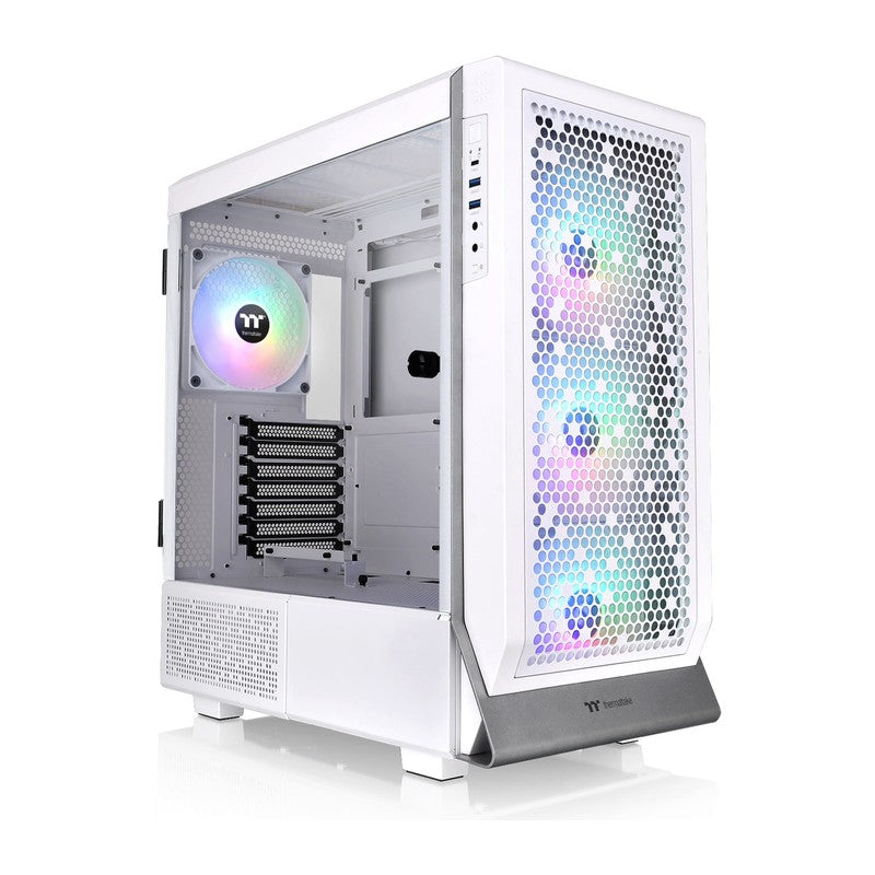 Thermaltake CA-1X5-00M6WN-00 - TT CASE Ceres 500 TG ARGB Snow/White/Win/SPCC/Tempered Glass*1/CT140 ARGB Fan*4/Brown Box