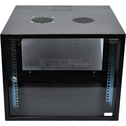 Cabinet 9U Wall Box Swingframe 600mm incl Fan & Power