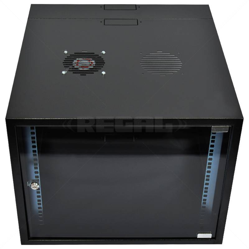 Cabinet 9U Wall Box Swingframe 600mm incl Fan & Power