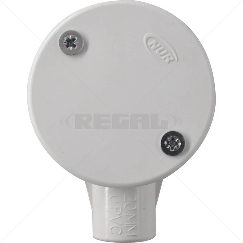 Conduit PVC - 20mm 1-Way Box with Lid and Screws