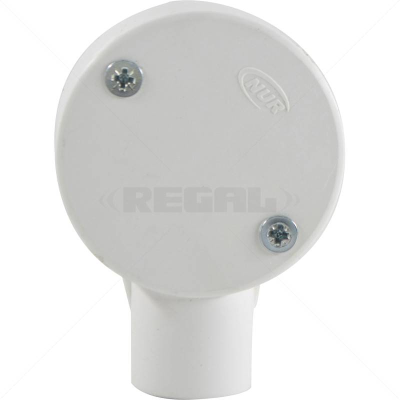Conduit PVC - 25mm 1-Way Box with Lid and Screws