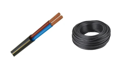 Cabtyre 1.0mm 2 X Core Black 100M
