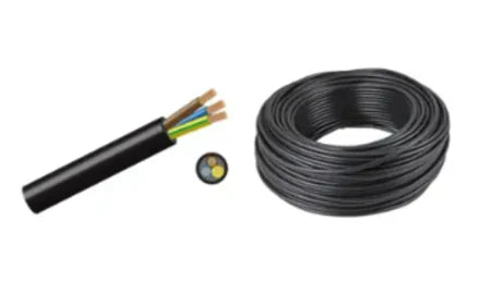Cabtyre 1.00mm 3 X Core Black 100M