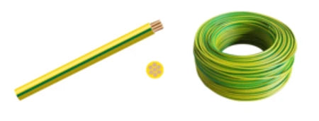 Housewire 4.00mm Green / Yellow 5M