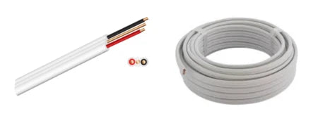 Twin And Earth Flat 1.50mm White 5M