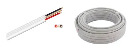 Twin And Earth Flat 2.50mm White 20M