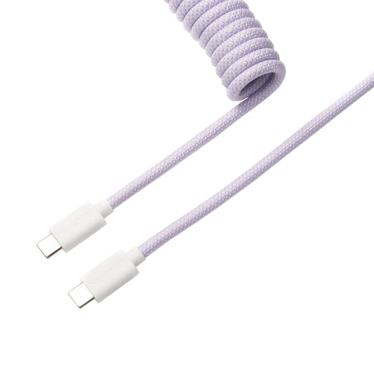Keychron Coiled Aviator Cable - Light Purple/Straight - Guards On Duty Shop & Security Guards