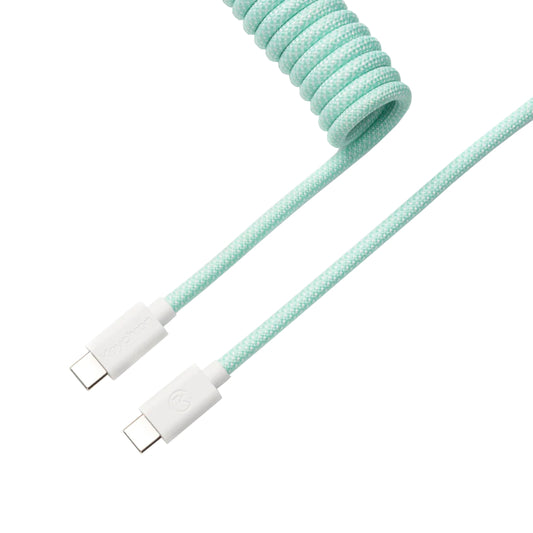 Keychron Coiled Aviator Cable - Mint/Straight - Guards On Duty Shop & Security Guards