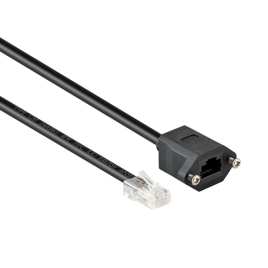 0.6M CAT6 PANEL MOUNT MALE TO FEMALE CABLE