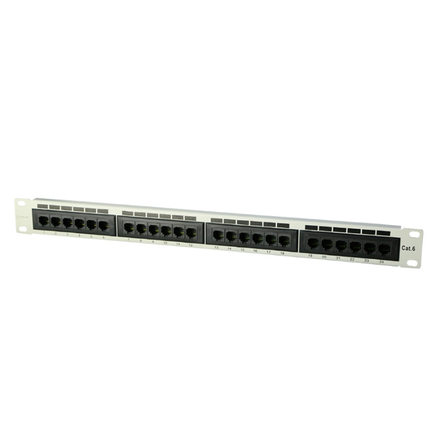 UltraLAN 24 Port CAT6 Patch Panel (White)
