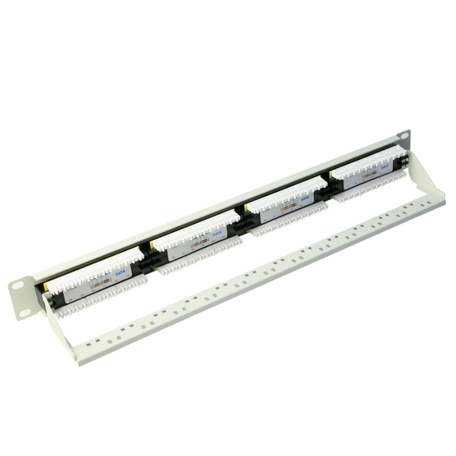 UltraLAN 24 Port CAT6 Patch Panel (White)