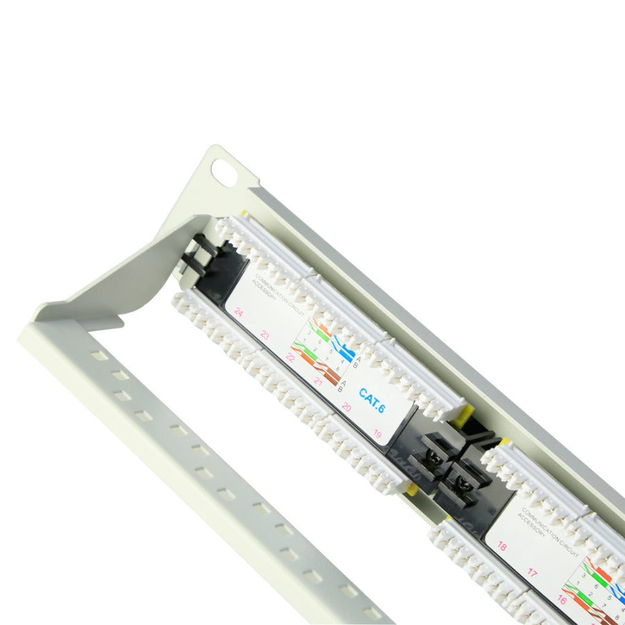 UltraLAN 24 Port CAT6 Patch Panel (White)