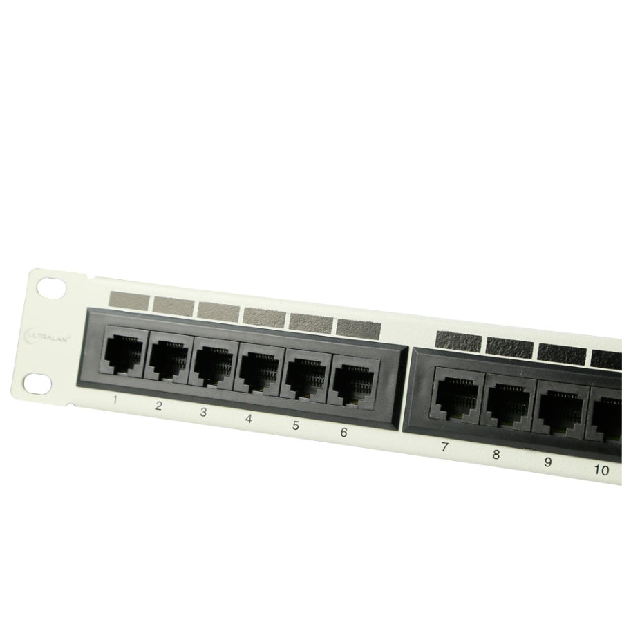 UltraLAN 24 Port CAT6 Patch Panel (White)