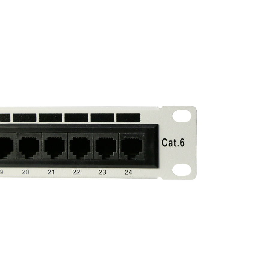 UltraLAN 24 Port CAT6 Patch Panel (White)