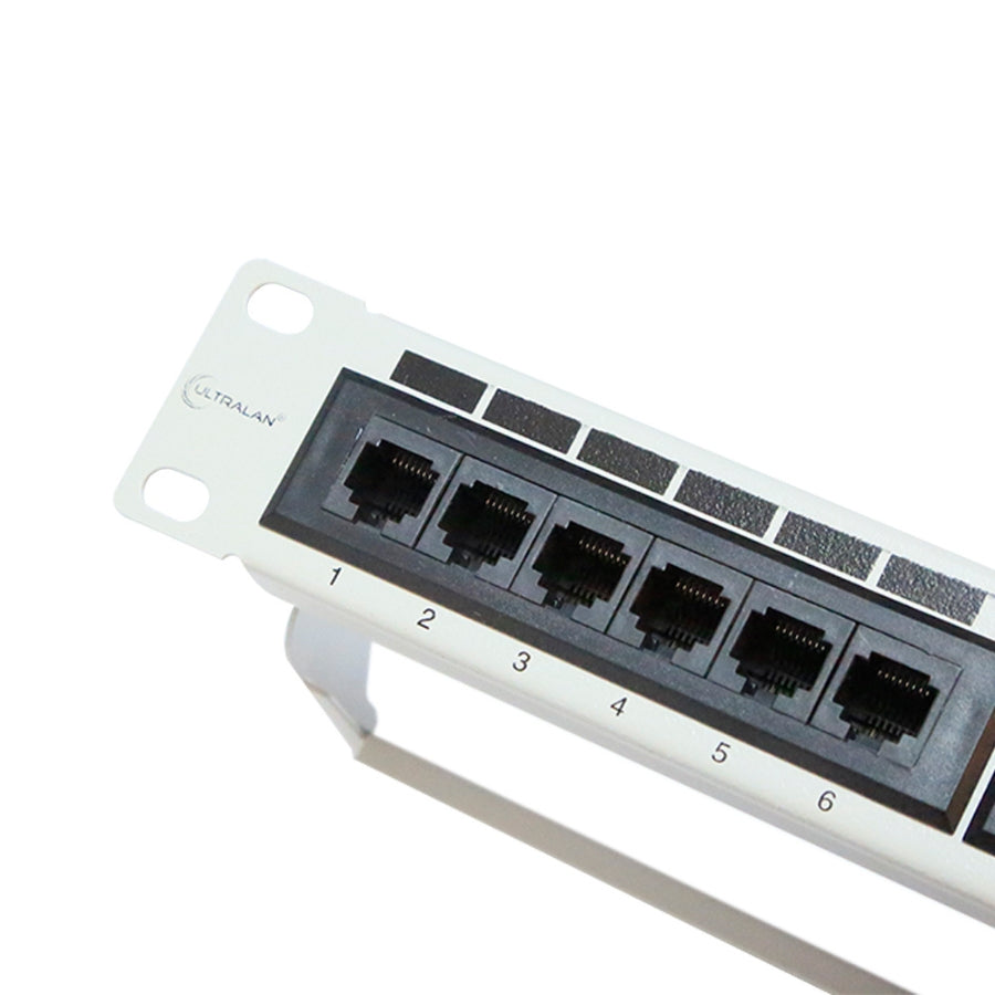 UltraLAN 24 Port CAT6 Patch Panel (White)