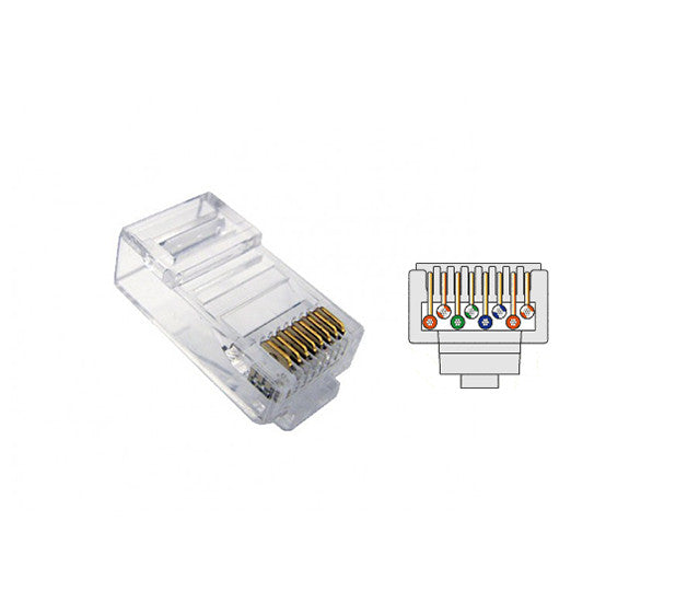 RJ45 CAT6 Connector (50x Packet)